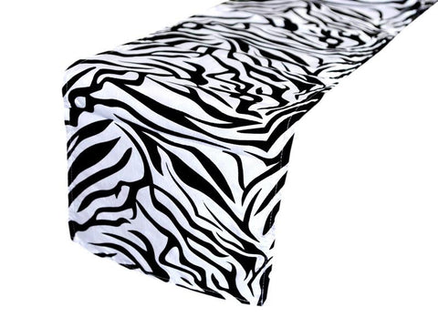 Zebra Safari Table Runner - Black/White