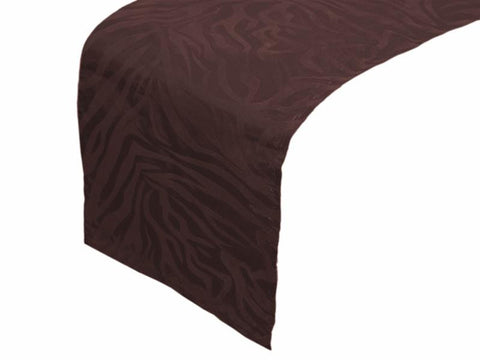 Zebra Safari Table Runner - Chocolate/Chocolate