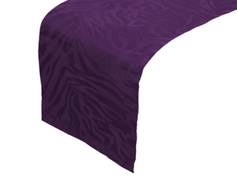 Zebra Safari Table Runner - Eggplant/Eggplant