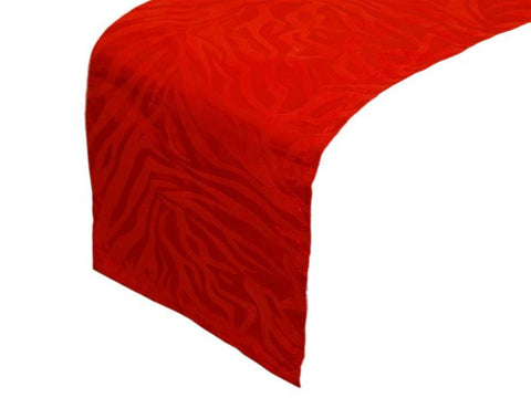 Zebra Safari Table Runner - Red/Red